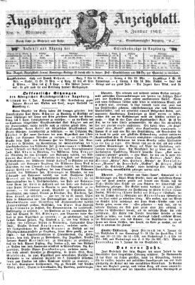 Augsburger Anzeigeblatt Mittwoch 8. Januar 1862