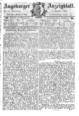 Augsburger Anzeigeblatt Sonntag 19. Januar 1862