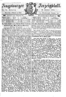 Augsburger Anzeigeblatt Sonntag 26. Januar 1862