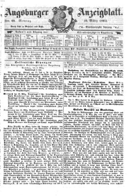 Augsburger Anzeigeblatt Montag 10. März 1862