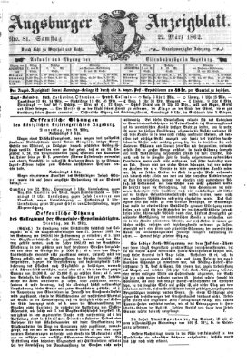 Augsburger Anzeigeblatt Samstag 22. März 1862