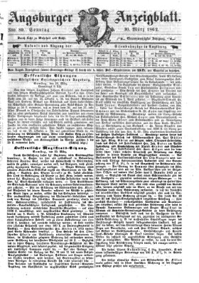 Augsburger Anzeigeblatt Sonntag 30. März 1862