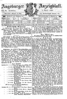 Augsburger Anzeigeblatt Samstag 5. April 1862