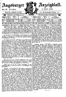 Augsburger Anzeigeblatt Dienstag 8. April 1862