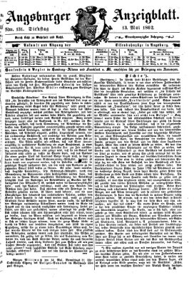 Augsburger Anzeigeblatt Dienstag 13. Mai 1862