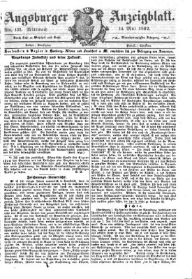 Augsburger Anzeigeblatt Mittwoch 14. Mai 1862