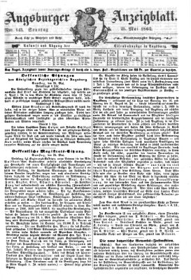 Augsburger Anzeigeblatt Sonntag 25. Mai 1862