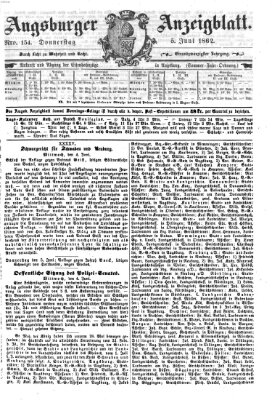 Augsburger Anzeigeblatt Donnerstag 5. Juni 1862