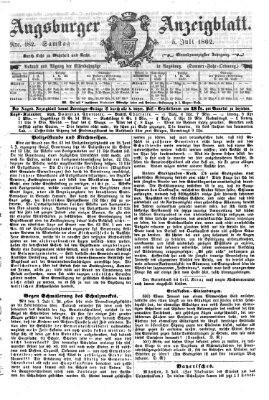 Augsburger Anzeigeblatt Samstag 5. Juli 1862