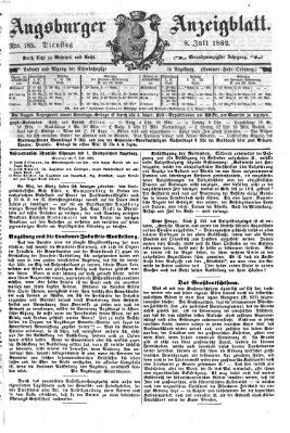 Augsburger Anzeigeblatt Dienstag 8. Juli 1862