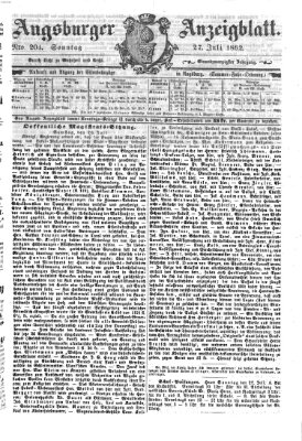 Augsburger Anzeigeblatt Sonntag 27. Juli 1862