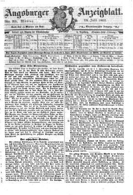 Augsburger Anzeigeblatt Montag 28. Juli 1862