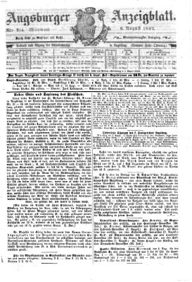 Augsburger Anzeigeblatt Mittwoch 6. August 1862