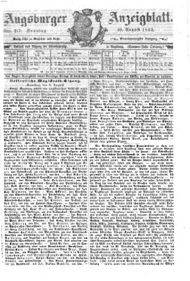 Augsburger Anzeigeblatt Sonntag 10. August 1862