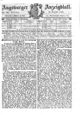 Augsburger Anzeigeblatt Dienstag 19. August 1862