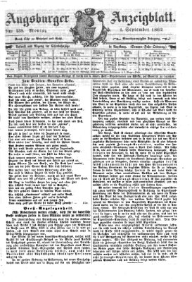 Augsburger Anzeigeblatt Montag 1. September 1862