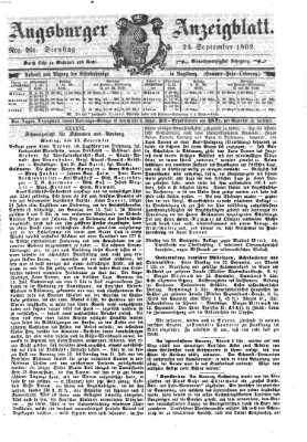 Augsburger Anzeigeblatt Dienstag 23. September 1862