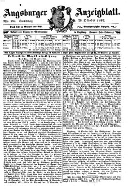 Augsburger Anzeigeblatt Sonntag 26. Oktober 1862