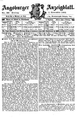 Augsburger Anzeigeblatt Freitag 7. November 1862