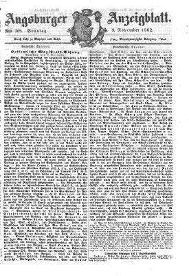 Augsburger Anzeigeblatt Sonntag 9. November 1862