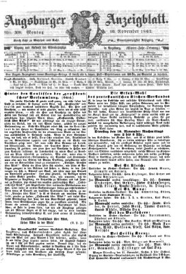 Augsburger Anzeigeblatt Montag 10. November 1862