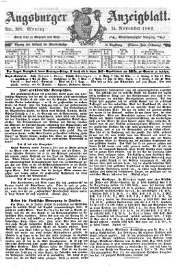 Augsburger Anzeigeblatt Montag 24. November 1862