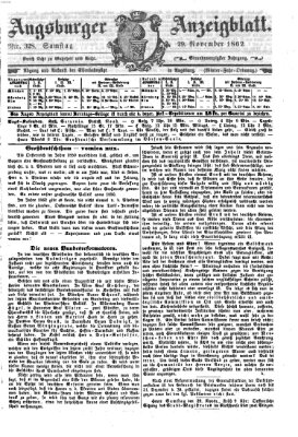 Augsburger Anzeigeblatt Samstag 29. November 1862