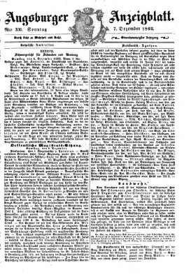 Augsburger Anzeigeblatt Sonntag 7. Dezember 1862