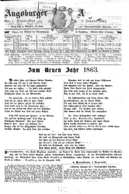 Augsburger Anzeigeblatt Donnerstag 1. Januar 1863