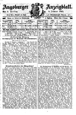 Augsburger Anzeigeblatt Freitag 9. Januar 1863