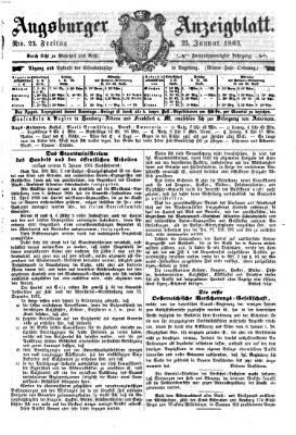 Augsburger Anzeigeblatt Freitag 23. Januar 1863