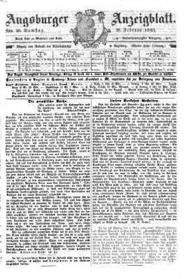 Augsburger Anzeigeblatt Samstag 28. Februar 1863