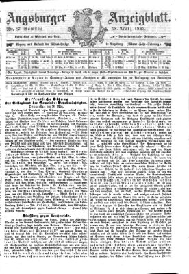 Augsburger Anzeigeblatt Samstag 28. März 1863