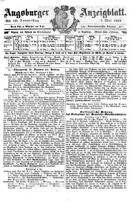 Augsburger Anzeigeblatt Donnerstag 7. Mai 1863