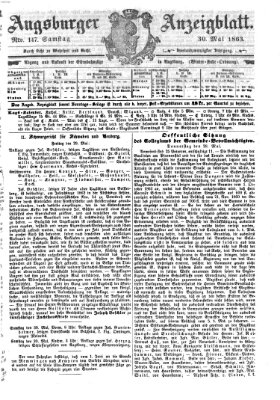 Augsburger Anzeigeblatt Samstag 30. Mai 1863