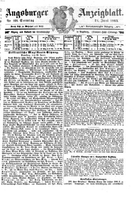 Augsburger Anzeigeblatt Sonntag 21. Juni 1863