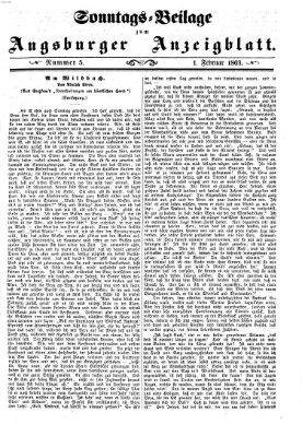 Augsburger Anzeigeblatt Sonntag 1. Februar 1863