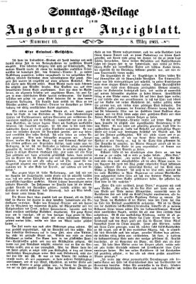 Augsburger Anzeigeblatt Sonntag 8. März 1863