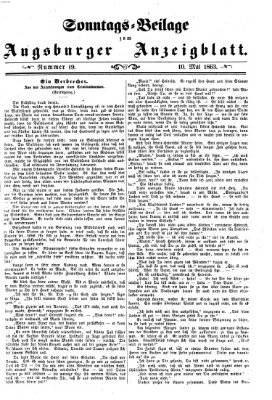 Augsburger Anzeigeblatt Sonntag 10. Mai 1863