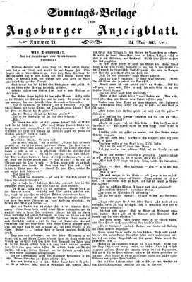 Augsburger Anzeigeblatt Sonntag 24. Mai 1863