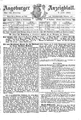 Augsburger Anzeigeblatt Freitag 3. Juli 1863