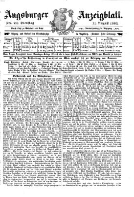 Augsburger Anzeigeblatt Dienstag 11. August 1863