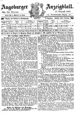 Augsburger Anzeigeblatt Montag 17. August 1863