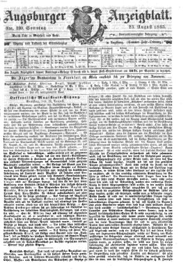 Augsburger Anzeigeblatt Sonntag 23. August 1863