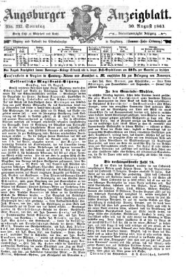 Augsburger Anzeigeblatt Sonntag 30. August 1863