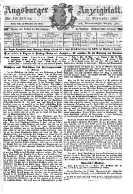 Augsburger Anzeigeblatt Freitag 11. September 1863