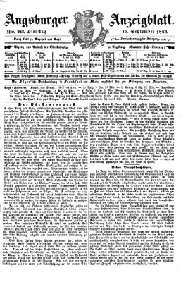 Augsburger Anzeigeblatt Dienstag 15. September 1863