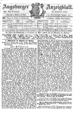 Augsburger Anzeigeblatt Freitag 16. Oktober 1863