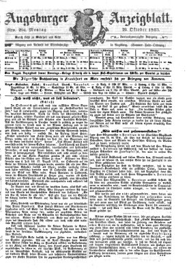 Augsburger Anzeigeblatt Montag 26. Oktober 1863