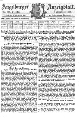 Augsburger Anzeigeblatt Dienstag 10. November 1863